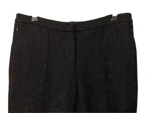 David Lawrence 10 Pants Black Stretch Lace High Waist Skinny Leg Capri Style EUC - Picture 1 of 8