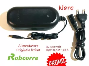 Alimentatore Caricabatterie Nero per IRobot Roomba Originale Trasformatore 500 - Foto 1 di 5