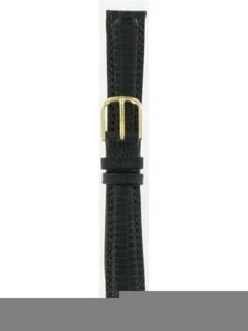Hirsch Ladies 14mm Black Lizard Grain Watch band AU06040N - Picture 1 of 4