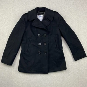 DSCP Quarterdeck Collection Wool Coat Womens 10R Black Lined US Navy Uniform - Picture 1 of 13