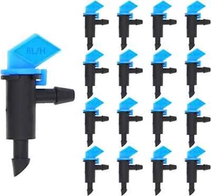 100 Pack 2 GPH Flag Irrigation Dripper Emitter 8L/H Garden Irrigation Drip Emitt - Picture 1 of 3