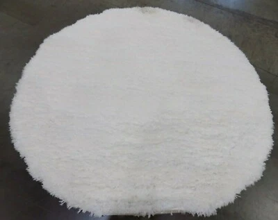 WHITE 5'-1" X 5'-1" Round Stained Rug, Reduced Price 1172601422 PSG800B-5R - Image 1 of 3