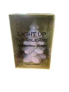 Glowing Color Christmas Tree 4 Colors 4.5" Tall Decoration On/Off Switch NIB - Picture 1 of 5
