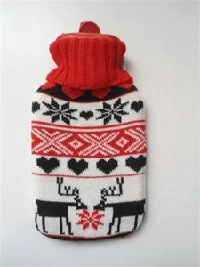 BORSA ACQUA CALDA SCALDA MANI PIEDI INVERNO NATALE FODERA IN LANA CON STAMPA NA - Imagen 1 de 1