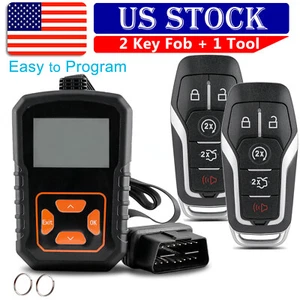 2 Key Fob + Programmer For 2016 2017 Ford Edge Explorer Mustang M3N-A2C3124330 - Picture 1 of 11