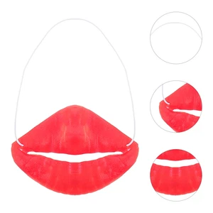2 Stück lustige Cartoon rote Lippen Halloween Wurst Halloween Witze Requisiten - Bild 1 von 12