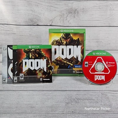 Doom (Xbox One, 2016) w/ Walmart Exclusive Controller Skin | Complete | Tested - Image 1 of 3