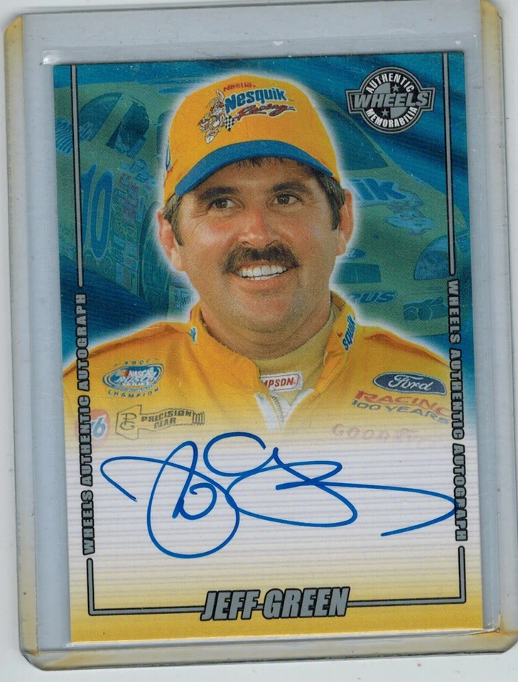 2001 WHEELS JEFF GREEN ON-CARD AUTO - Image 1 of 1