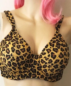 Leading Lady #5028 Leopard Seamless Underwire Bra - 40C - Picture 1 of 3