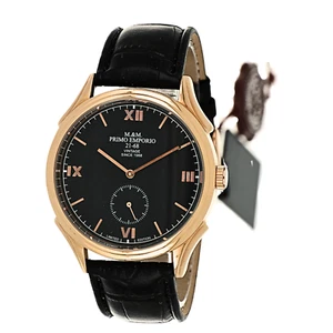 Ramato men's watch with black leather strap - Picture 1 of 3