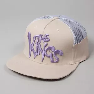 King Warriors Caqui Violeta Malla Blanco Camionero Gorra Visera Plana Pico - Bild 1 von 1