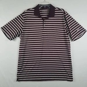 Nike Golf Polo Shirt Adult Large Red Striped Logo Outdoors Dri-Fit Mens - Imagen 1 de 13