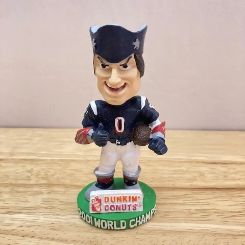 PAT THE PATRIOT New England Patriots "2001 WORLD CHAMPS" Mini 4" Bobblehead Cover