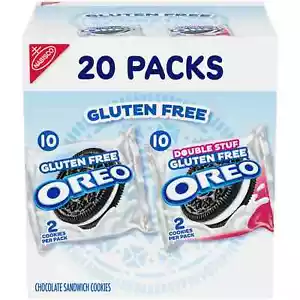 OREO Gluten Free Original & Double Stuf Chocolate Sandwich Cookies Variety Pack, - Picture 1 of 13