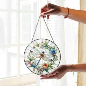 Dragonfly Stained Glass, Dragonfly Suncatcher, Dragonfly Window Hanging - Picture 1 of 1