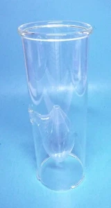 Vintage 9 3/8" Firelight Blown Glass Cylinder Oil Lamp - Picture 1 of 5
