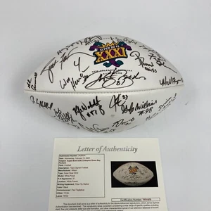 1996 Green Bay Packers Super Bowl Champs Team Signed SB XXXI Football JSA COA - Picture 1 of 8