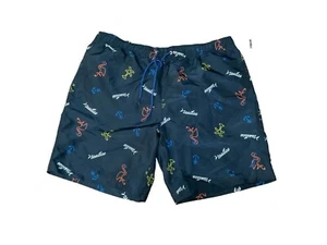 Nautica NEW Mens Blue Nautical Print QUICK DRY Tropical Swim Trunks Blue XL - Picture 1 of 5