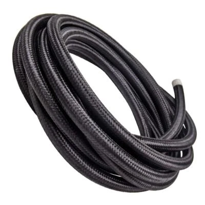 -8AN AN8 Nylon Stainless Steel Braided Fuel Oil Gas Line Hose 6 Meters 20 Feet - image 1 of 4