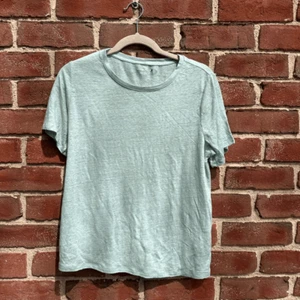 T-shirt maglietta girocollo manica corta maglia lino biologico Eileen Fisher $118 piccola - Foto 1 di 6