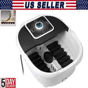 Electric Foot Spa Massager Roller Scrapping TCM Heat Soak Bath Tub Massage US - Picture 1 of 8