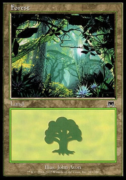 Forest (347) -Foil Light Play MTG Onslaught - Image 1 of 1