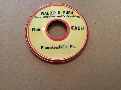 Accesorio de cubierta de anuncio de transmisor de teléfono de celuloide - Walter D. Rush Pa Foto 1 de 2