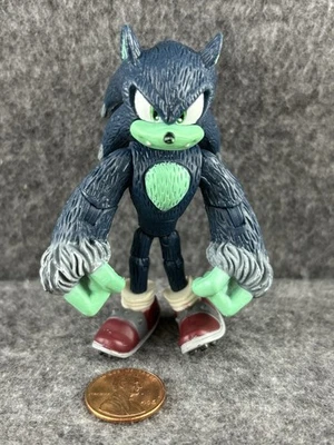 "FIGURA DE ACCIÓN POSABLE JAZWARES SONIC THE WEREHOG 3"" DE SEGA SONIC UNLEASHED"  Foto 1 de 4