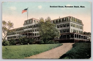Hull Massachusetts Nantasket Beach Rockland House Beachfront Vintage Postcard - Picture 1 of 2