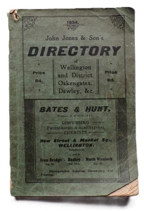 1934 WELLINGTON & Local Villages DIRECTORY Shropshire Oakengates Dawley Lawley - Bild 1 von 24