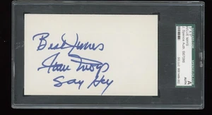 Willie Mays Signed Auto INSCRIBED BEST WISHES "SAY HEY" 3x5 Index GIANTS JSA HOF - Picture 1 of 2