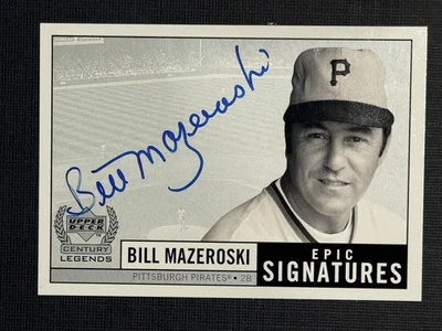 Upper Deck Century Legends 1999 Bill Mazeroski Epic Signatures autógrafo automático Foto 1 de 2