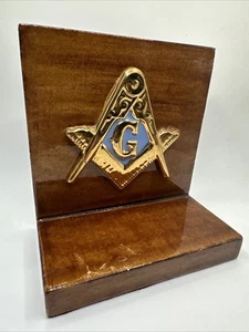 Vintage Masonic Freemason Ceramic Bookend - Picture 1 of 11