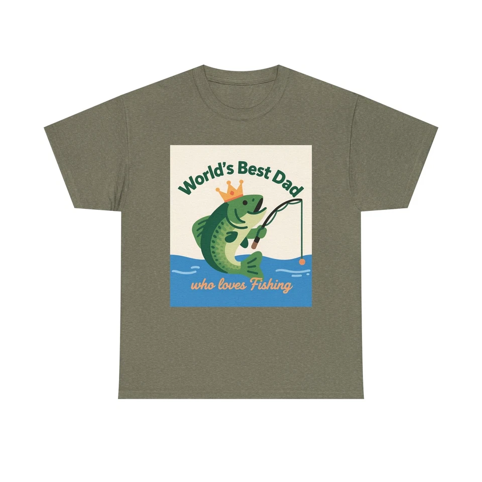 Camiseta Fishing Dad – Camiseta Gráfica "Melhor Pai do Mundo que Ama Pescar" - Imagem 1 de 1