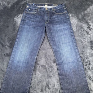 Pantalones de mezclilla Citizens of Humanity Evans relajados rectos 36x32 lavado oscuro EE. UU. - Imagen 1 de 9