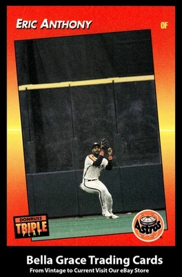 1992 Triple Play Eric Anthony #18 Houston Astros MLB Baseball  - Image 1 of 2