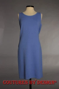 Vestido recto St John Knits clásico tejido Santana azul talla 6 nuevo con etiquetas precio de venta sugerido por el fabricante 900 USD - Imagen 1 de 2