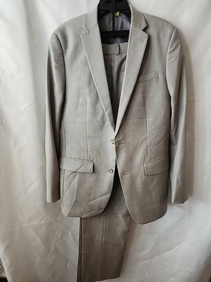 Bar III Hombre 2 Piezas Traje Slim-Fit Lana Chaqueta Gris 40L/Pantalones 36Wx34L  Foto 1 de 4