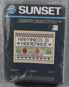 NOS Sonnenuntergang gezählt Kreuzstich 943 Glück ist hausgemacht versiegelt KOSTENLOSER VERSAND - Bild 1 von 4