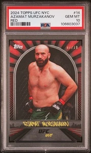 🔥Azamat Murzakanov 2024 Topps UFC NYC Red Parallel 1/10 #1 Print PSA 10 Pop 1 - Picture 1 of 3