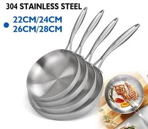 Grano Frying Pan Stainless Steel for Induction, Electric, Gas,Kitchen Cookware - Picture 1 of 15