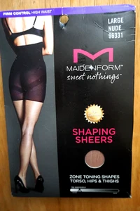 MAIDENFORM SWEET NOTHINGS 96331 COLLANT TRASPARENTE MODELLANTE 'NUDO'/TAGLIA LARGE/NUOVO - Foto 1 di 2