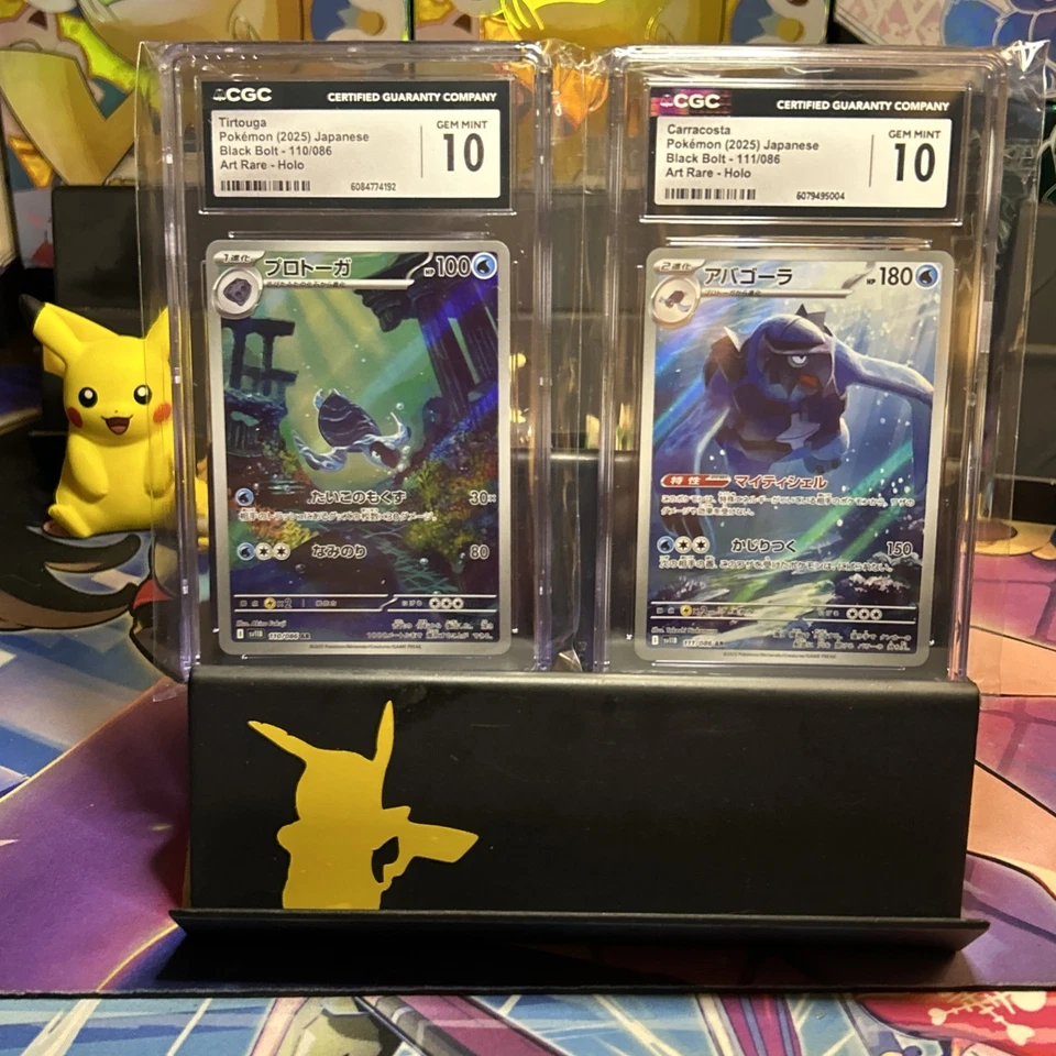 CGC 10 Set  Tirtouga 110/086 & Carracosta 111/086 AR Art Rare Black Bolt sv11B ✨ - Image 1 of 2