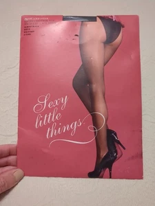 Victoria's Secret Sexy Little Thing Control Top Pantimedias Casi Negras Talla B Encaje - Imagen 1 de 5