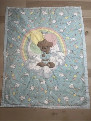 Vintage Classic Precious Moments Baby Blanket Crib Wall Throw Comforter  Quilt - Image 1 of 3