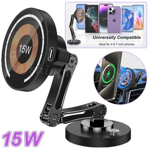 Cargador de montaje en coche inalámbrico magnético para Magsafe carga rápida para soporte para iPhone - Imagen 1 de 12