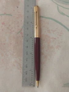 PARKER 51 Aeromatic Burgundy Resin Barrel, Gold Filled Cap Pencil - Picture 1 of 8