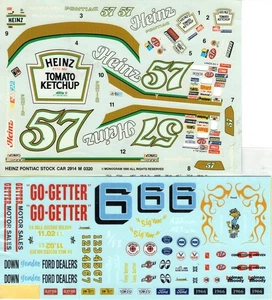 Modellauto Aufkleber Konvolut - gemischte Marken Motive Maßstab 10 Decals - Bild 1 von 6