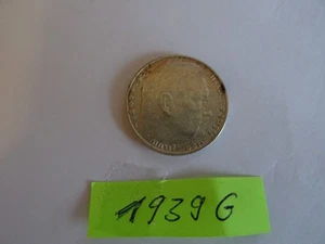 Münzen 3.Reich 1 x 2 Reichsmark 1939 G mit HK gute Erhaltung - Bild 1 von 14