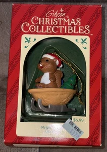 Gibson Christmas Collectibles 1994 trineo jinete ardilla HM126 - Imagen 1 de 11